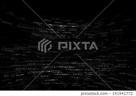 黑暗中交錯的文本訊息的抽象背景 黑暗中交錯的文本訊息的抽象背景 141941772
