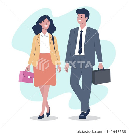 Business People Walking Together Business People Walking Together 141942288