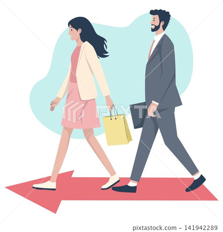 Business People Walking in Direction 141942289