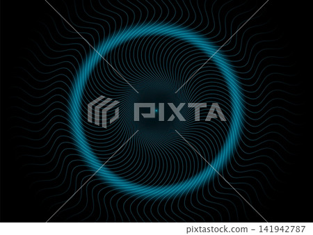 Blue neon laser spiral wavy lines abstract technology background Blue neon laser spiral wavy lines abstract technology background 141942787