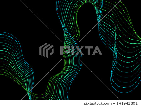 Blue green minimal curved wavy lines abstract background Blue green minimal curved wavy lines abstract background 141942801