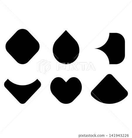 Abstract geometric sticker label collection isolated on white background Abstract geometric sticker label collection isolated on white background 141943226