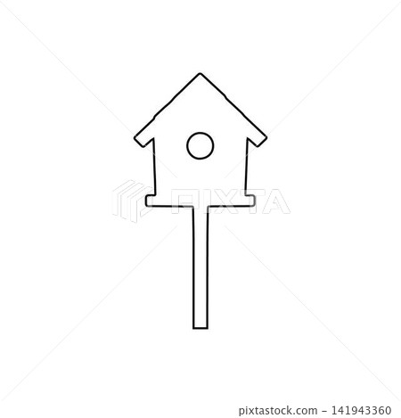 birdhouse outline icon wooden nesting box wildlife garden illustration birdhouse outline icon wooden nesting box wildlife garden illustration 141943360