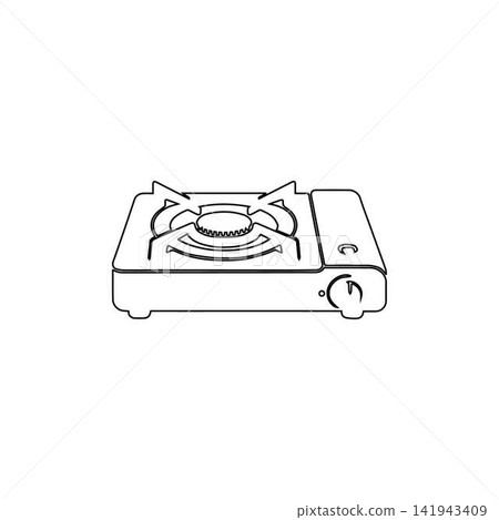 camping stove outline icon portable outdoor cooking burner travel gear illustration camping stove outline icon portable outdoor cooking burner travel gear illustration 141943409