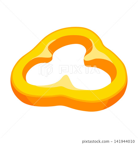 Slice of yellow pepper. Fresh vegetables for salad. Slice of yellow pepper. Fresh vegetables for salad. 141944010