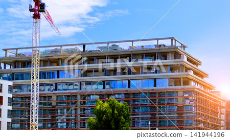 New multistory apartment buildings under construction New multistory apartment buildings under construction 141944196