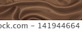 Smooth elegant brown silk or satin luxury cloth texture as abstract background. Luxurious background design. In Sepia toned. Retro style 141944664