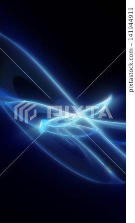 Blue translucent glowing ribbons over a dark background, creating an elegant abstract concept of energy, motion, and futuristic light. Blue translucent glowing ribbons over a dark background, creating an elegant abstract concept of energy, motion, and futuristic light. 141944911