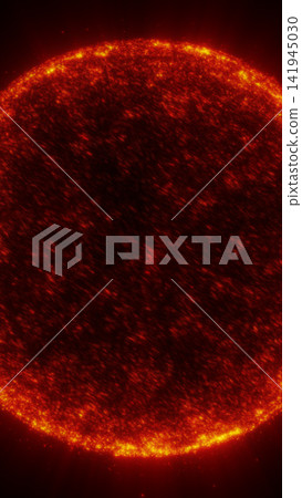 Fiery red solar sphere with glowing plasma surface, intense heat, and bright cosmic energy resembling a burning star. Fiery red solar sphere with glowing plasma surface, intense heat, and bright cosmic energy resembling a burning star. 141945030