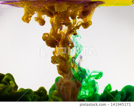 Acrylic colors and ink in water. Abstract background Acrylic colors and ink in water. Abstract background 141945171