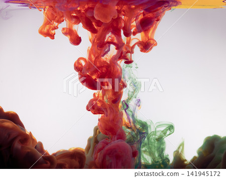 Acrylic colors and ink in water. Abstract background Acrylic colors and ink in water. Abstract background 141945172