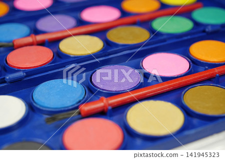 Vibrant watercolor kit for making professional style paintings and exploring color techniques Vibrant watercolor kit for making professional style paintings and exploring color techniques 141945323