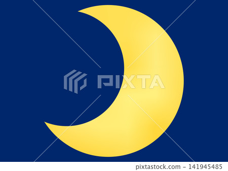 "The night sky and the crescent moon" 141945485
