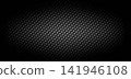 Carbon fiber texture background with black wicker pattern. Dark metallic industrial weave surface with 3D effect and vignette. Professional automotive and high-tech material backdrop for design. 141946108