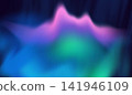 Abstract northern lights vector background. Vibrant neon aurora borealis with blue, turquoise and pink wavy gradients for night sky fantasy and tech design. 141946109