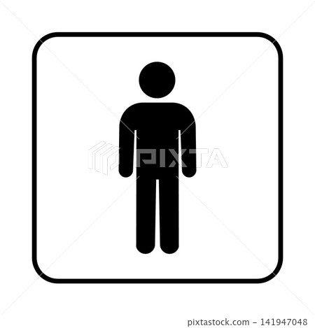 設施指南中代表男洗手間的象形圖。 設施指南中代表男洗手間的象形圖。 141947048