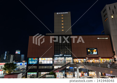 從茨城縣水戶市宮町JR水戶站南口COMBOX310拍攝的夜景 從茨城縣水戶市宮町JR水戶站南口COMBOX310拍攝的夜景 141948048