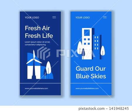World Clean Air Day Social Media Vertical Banner Flat Cartoon Background World Clean Air Day Social Media Vertical Banner Flat Cartoon Background 141948245