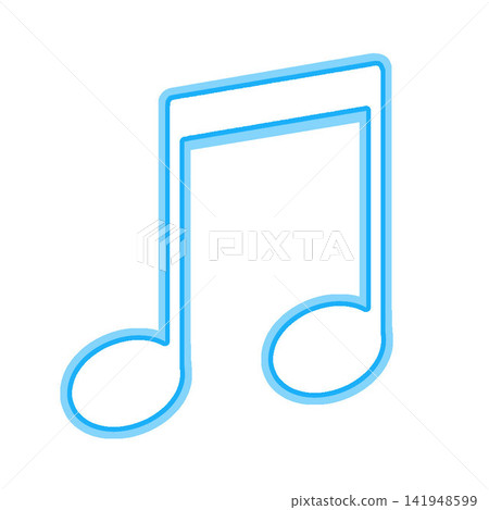 Musical note ②B blue Musical note ②B blue 141948599