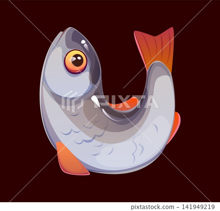 Camping font, travel live fish U letter typeface, hiking ABC English type alphabet. Trekking cartoon vector alphabet letter, travel typeface. Camping font type with river trout or jumping salmon fish Camping font, travel live fish U letter typeface, hiking ABC English type alphabet. Trekking cartoon vector alphabet letter, travel typeface. Camping font type with river trout or jumping salmon fish 141949219