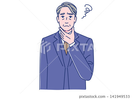 Senior businessmen struggling with suits Senior businessmen struggling with suits 141949533