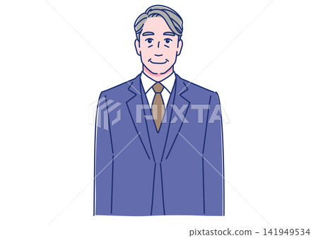 Smiling senior businessman in a suit Smiling senior businessman in a suit 141949534