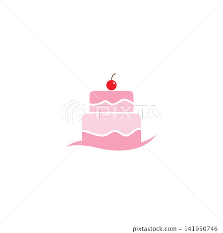 Cake sign icon vector illustration design template Cake sign icon vector illustration design template 141950746