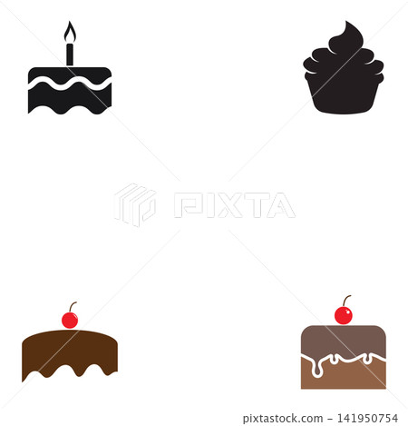 Cake sign icon vector illustration design template 141950754