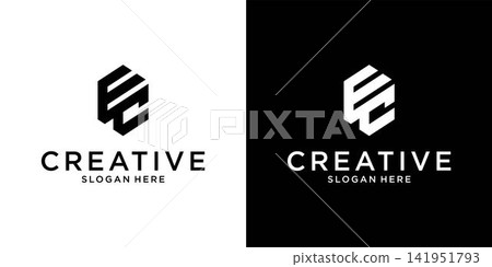 EC or CE initial letter logo design vector EC or CE initial letter logo design vector 141951793