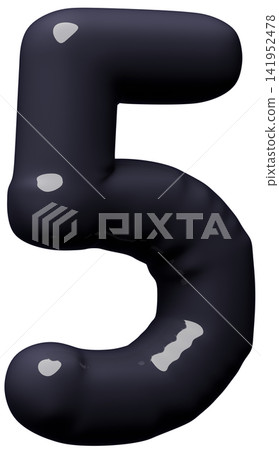 3D image_balloon_5_black 3D image_balloon_5_black 141952478