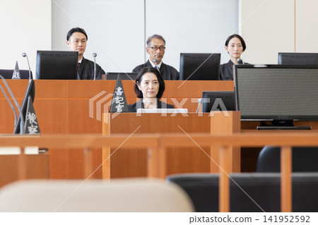 Judges and court clerks who conduct trials in court Judges and court clerks who conduct trials in court 141952592