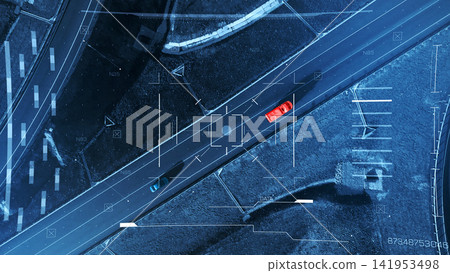 Surveillance system tracks vehicles on main road during daylight hours Surveillance system tracks vehicles on main road during daylight hours 141953498