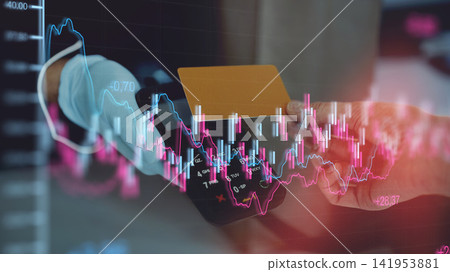 Business activity in stock exchange trading with charts and smartphone Business activity in stock exchange trading with charts and smartphone 141953881