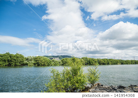 A summer scene along the Yodo River, Takatsuki City, Osaka Prefecture. A summer scene along the Yodo River, Takatsuki City, Osaka Prefecture. 141954308
