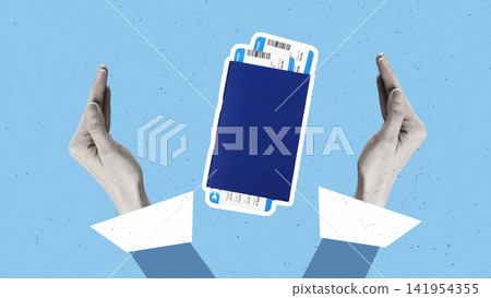 Travel plans are ready with tickets and passport in hand for the upcoming trip Travel plans are ready with tickets and passport in hand for the upcoming trip 141954355