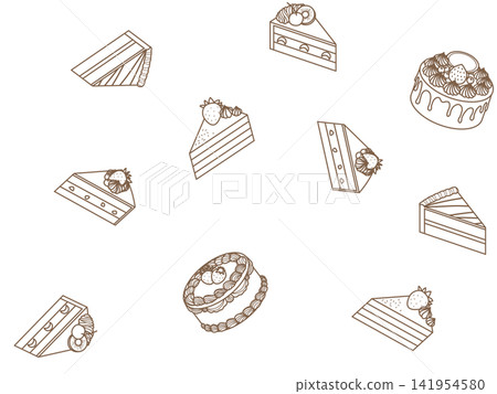 Seamless cake pattern D-1 Seamless cake pattern D-1 141954580