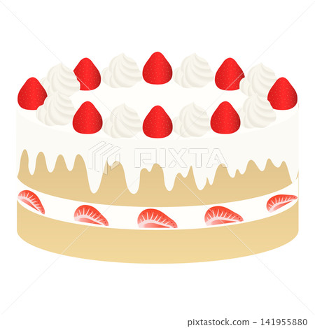 A luxurious whole strawberry cake 141955880
