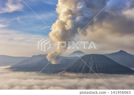 Active Bromo volcano in East Java, Indonesia Active Bromo volcano in East Java, Indonesia 141956063