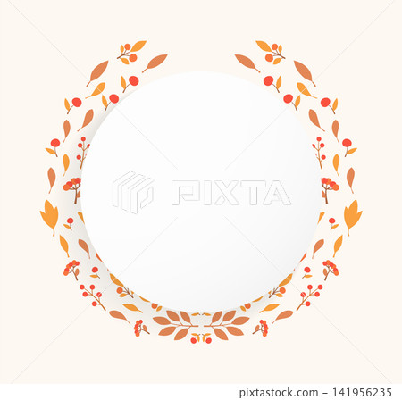 Autumn Leaves Wreath Banner Autumn Leaves Wreath Banner 141956235