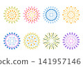 煙火插畫套裝：夏日慶典、夜空、夏季傳統、活動裝飾、設計素材 141957146