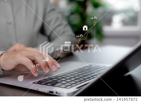 Business Growth Strategy and Performance Progress Analytics Business Growth Strategy and Performance Progress Analytics 141957872
