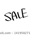 Sale | Handwritten text illustration (English, sale POP, discount) 141958271