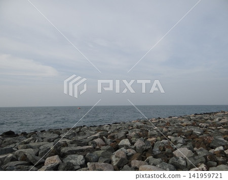 beautiful sea and blue sky with clouds beautiful sea and blue sky with clouds 141959721