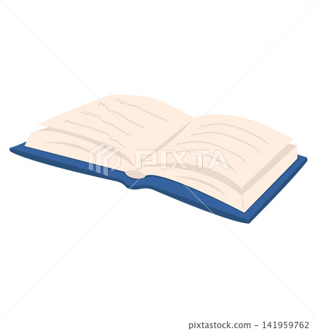 Open Blue Book Vector Illustration Open Blue Book Vector Illustration 141959762