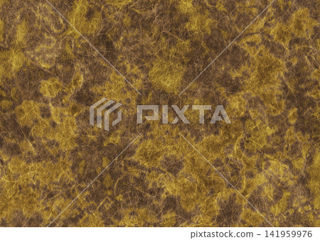 Murakumo-dyed washi paper, mottled with dark brown and ochre. Murakumo-dyed washi paper, mottled with dark brown and ochre. 141959976