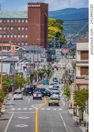 Streetscape in front of Fujinomiya Station in Fujinomiya City (Shizuoka Prefecture) Streetscape in front of Fujinomiya Station in Fujinomiya City (Shizuoka Prefecture) 141960580