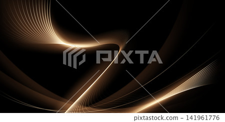 Modern abstract vector design with a black background and luxurious elements. 141961776