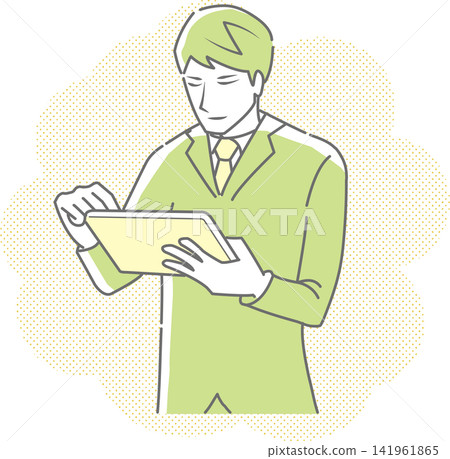 Business people who use mobile devices 141961865