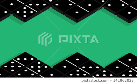Set of dice stacked on green cloth of a dominoes table. Vector luck and fortune background Set of dice stacked on green cloth of a dominoes table. Vector luck and fortune background 141962022