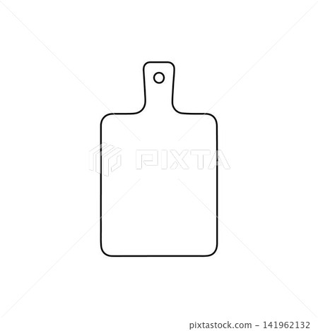 cutting board outline kitchen utensil icon for food preparation cutting board outline kitchen utensil icon for food preparation 141962132